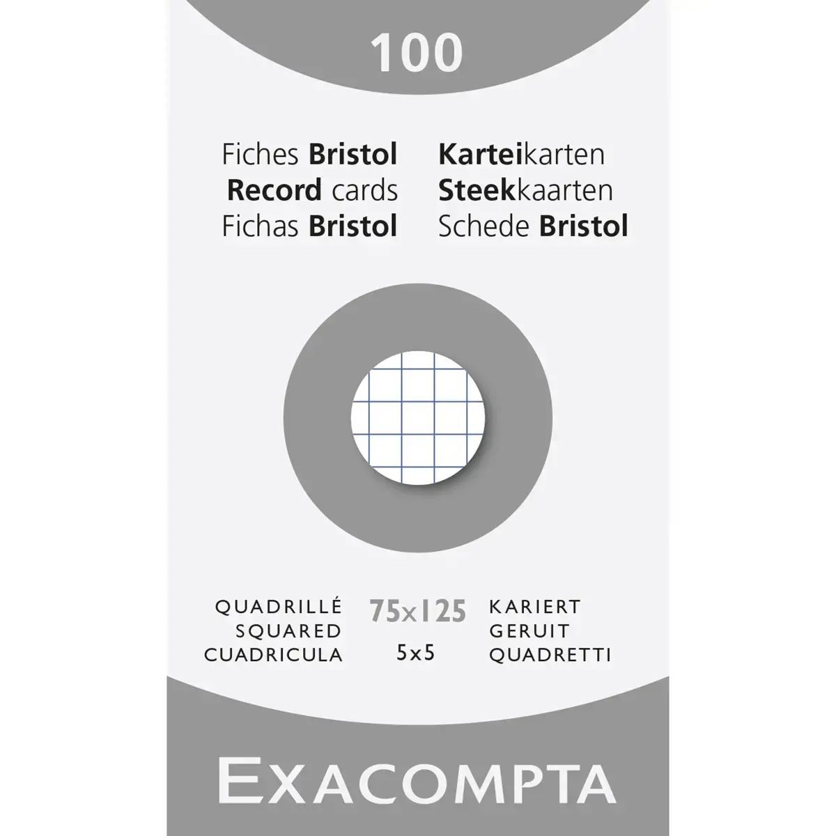 Fiches bristol - 7,5 x 12,5 cm - EXACOMPTA 