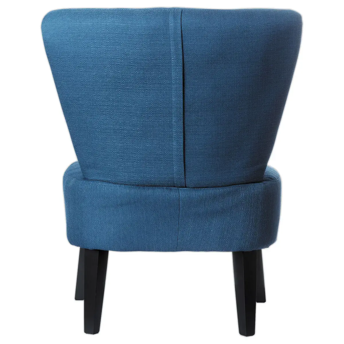 Fauteuil Brighton pieds noirs rev&ecirc;tement bleu mont&eacute; 