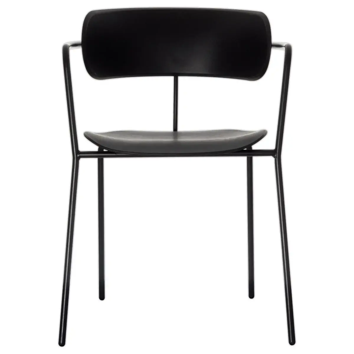2 Chaises bistro pieds noirs assise noire montées