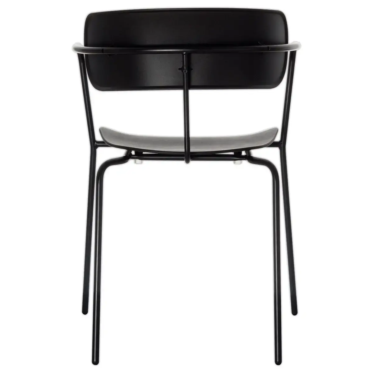 2 Chaises bistro pieds noirs assise noire montées