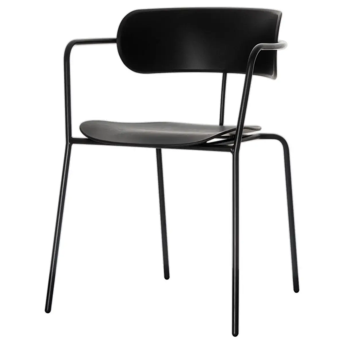 2 Chaises bistro pieds noirs assise noire montées