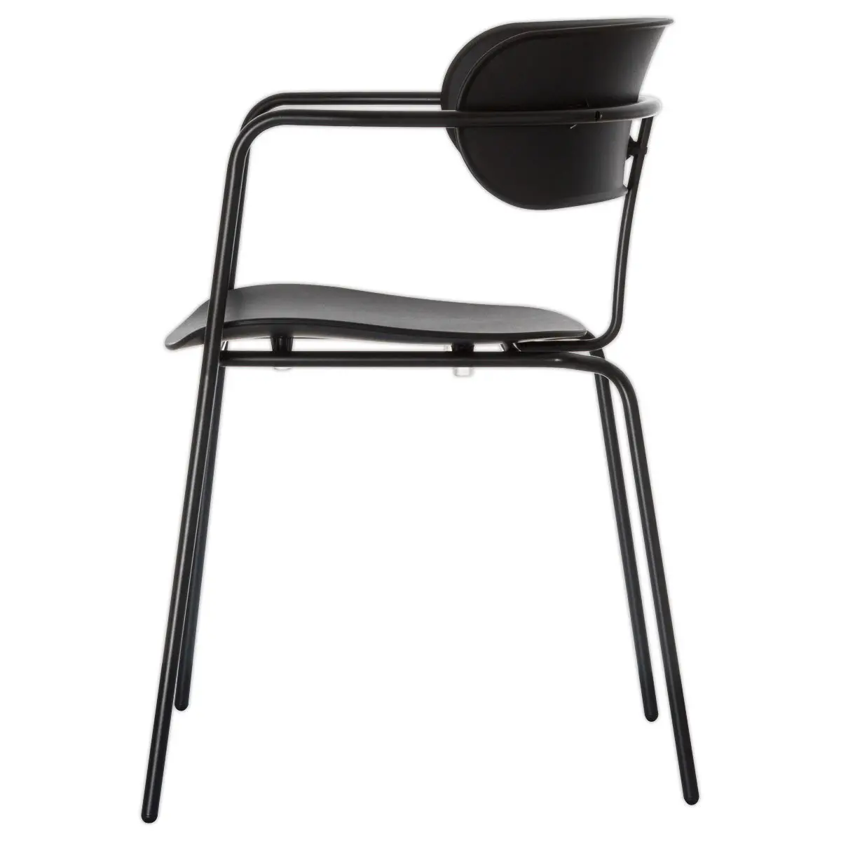 2 Chaises bistro pieds noirs assise noire montées