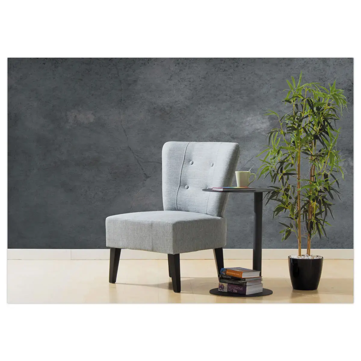 Table d'appoint ronde EasyDesk - Anthracite - Non montée - PAPERFLOW
