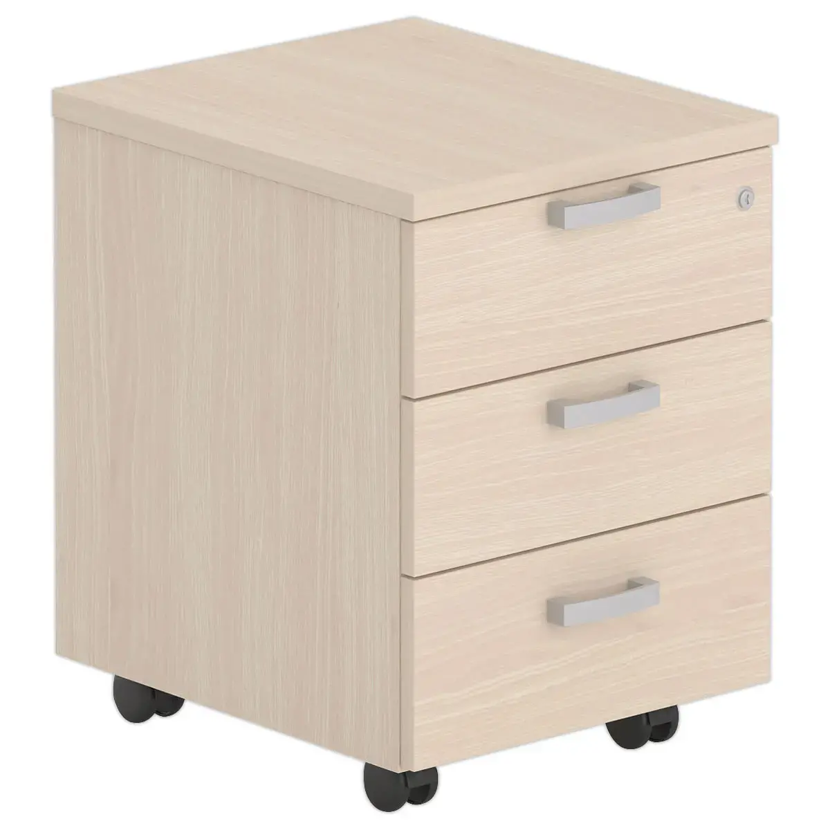 Caisson mobile mont&eacute; - M&eacute;lamin&eacute; Acacia - 3 tiroirs 
