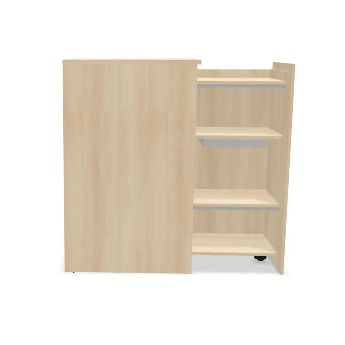 Tour de rangement - Ouverture à droite - H 130 cm - Acacia clair