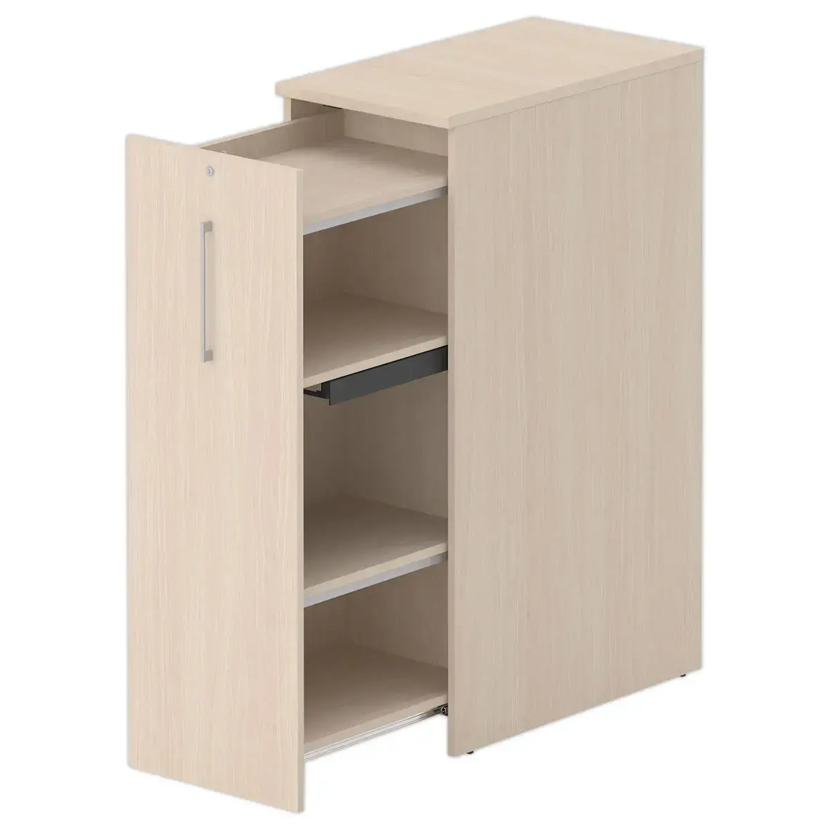 Tour de rangement ouverture à gauche H1300 acacia clair