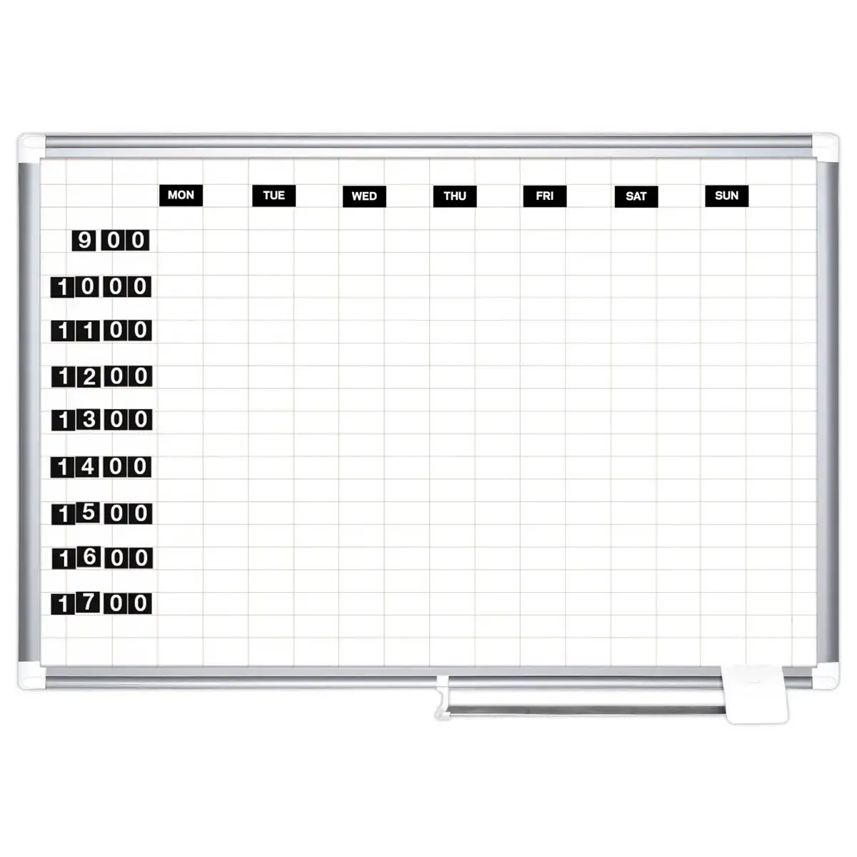 Planning magnétique Kanban - 120 x 90 cm - Cases 5 x 2,5 cm - BI OFFICE