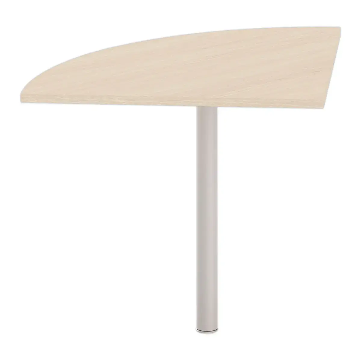 Angle liaison bureau 2 pieds acacia clair/alu 