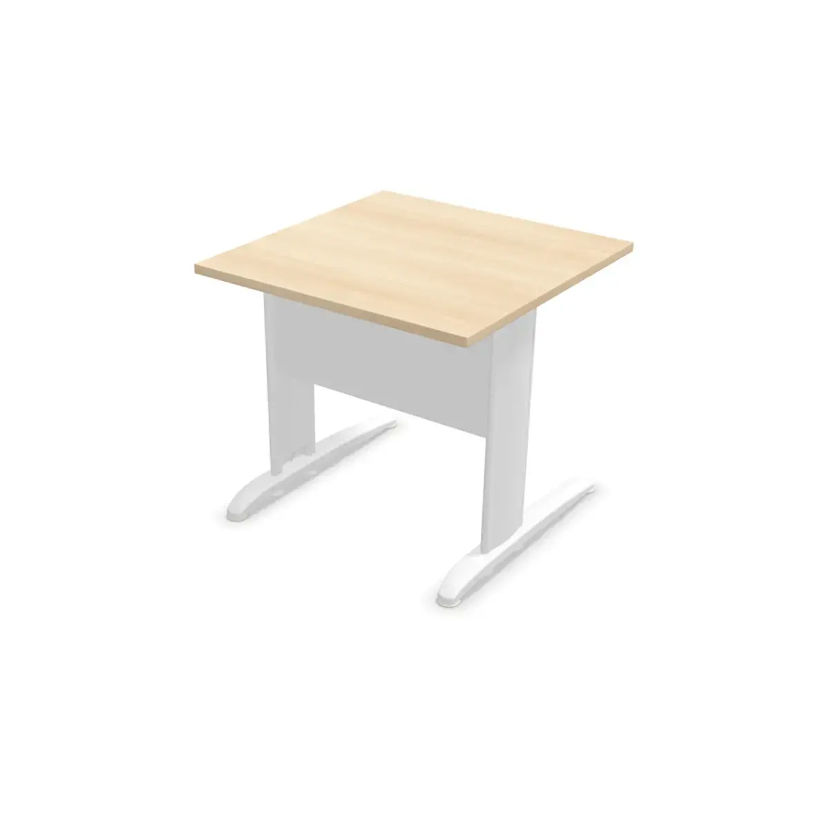 Table 80 x 80 acacia - pieds blanc