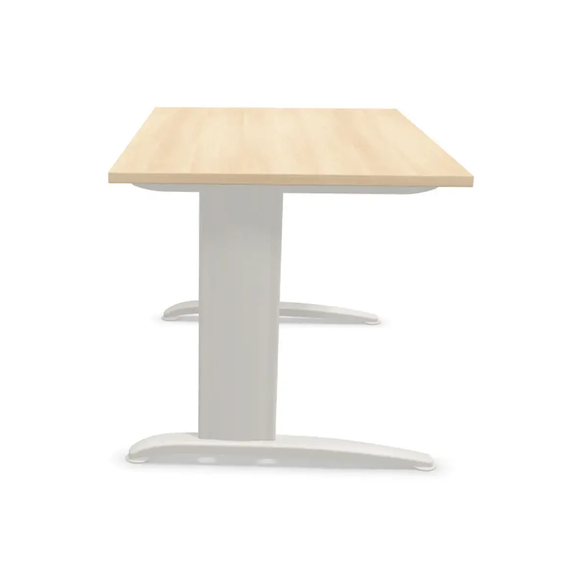 Bureau BUENOS AIRES - Plateau acacia et pieds alu - 120x80 cm - FIDUCIAL OFFICE SOLUTIONS