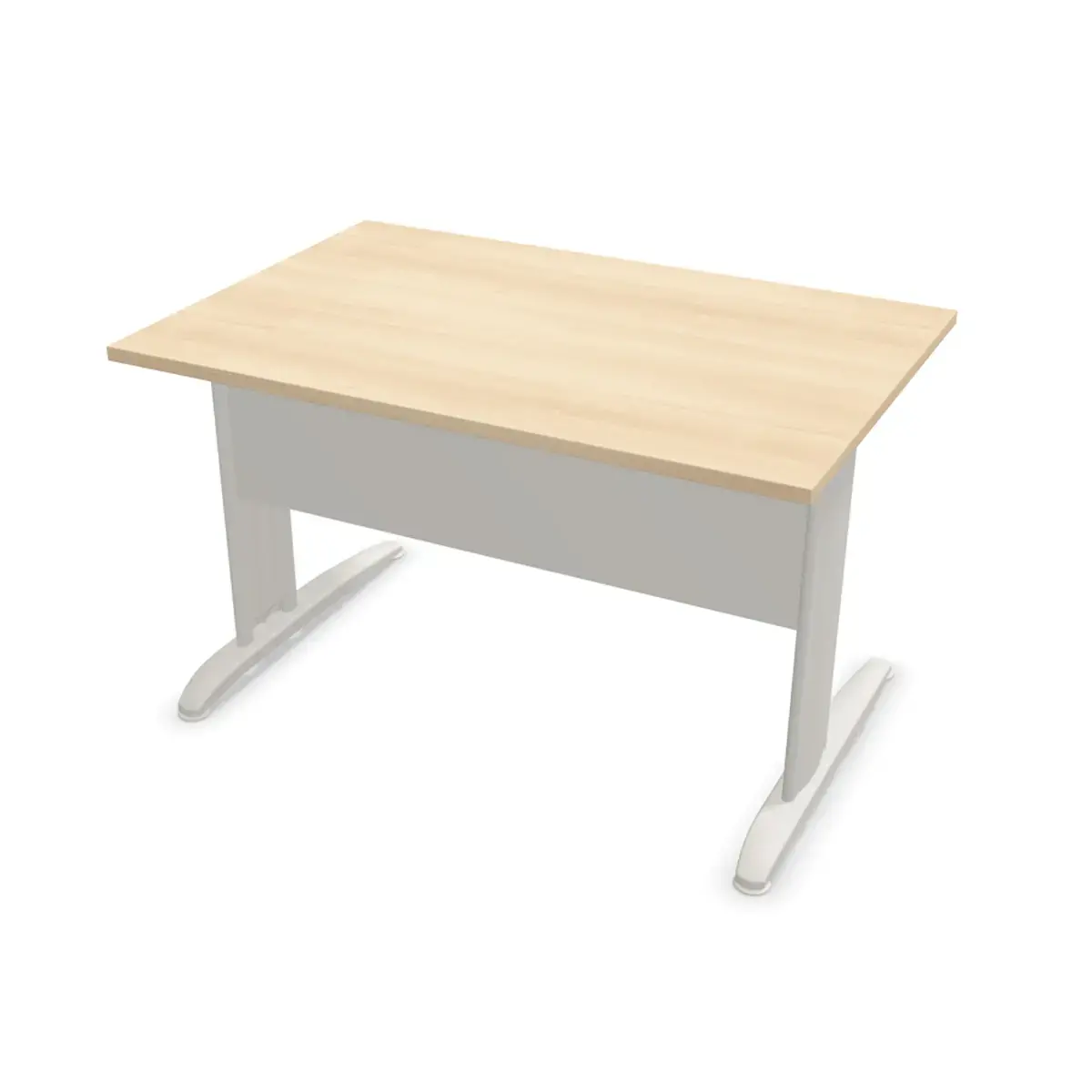 Bureau BUENOS AIRES - Plateau acacia et pieds alu - 120x80 cm - FIDUCIAL OFFICE SOLUTIONS