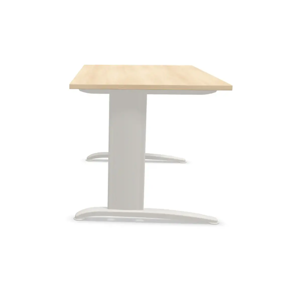 Bureau Buenos Aires - 140 x 80 - Acacia clair et pieds aluminium 