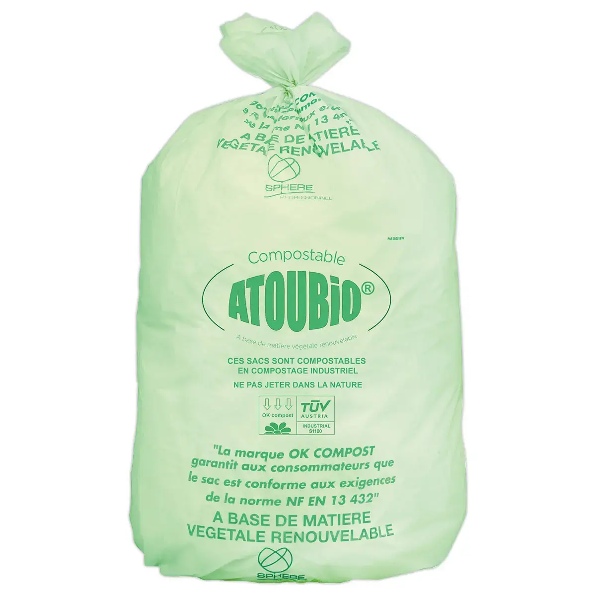 200 Sacs verts pour d&eacute;chets quotidiens - 100L - ALFAPAC 