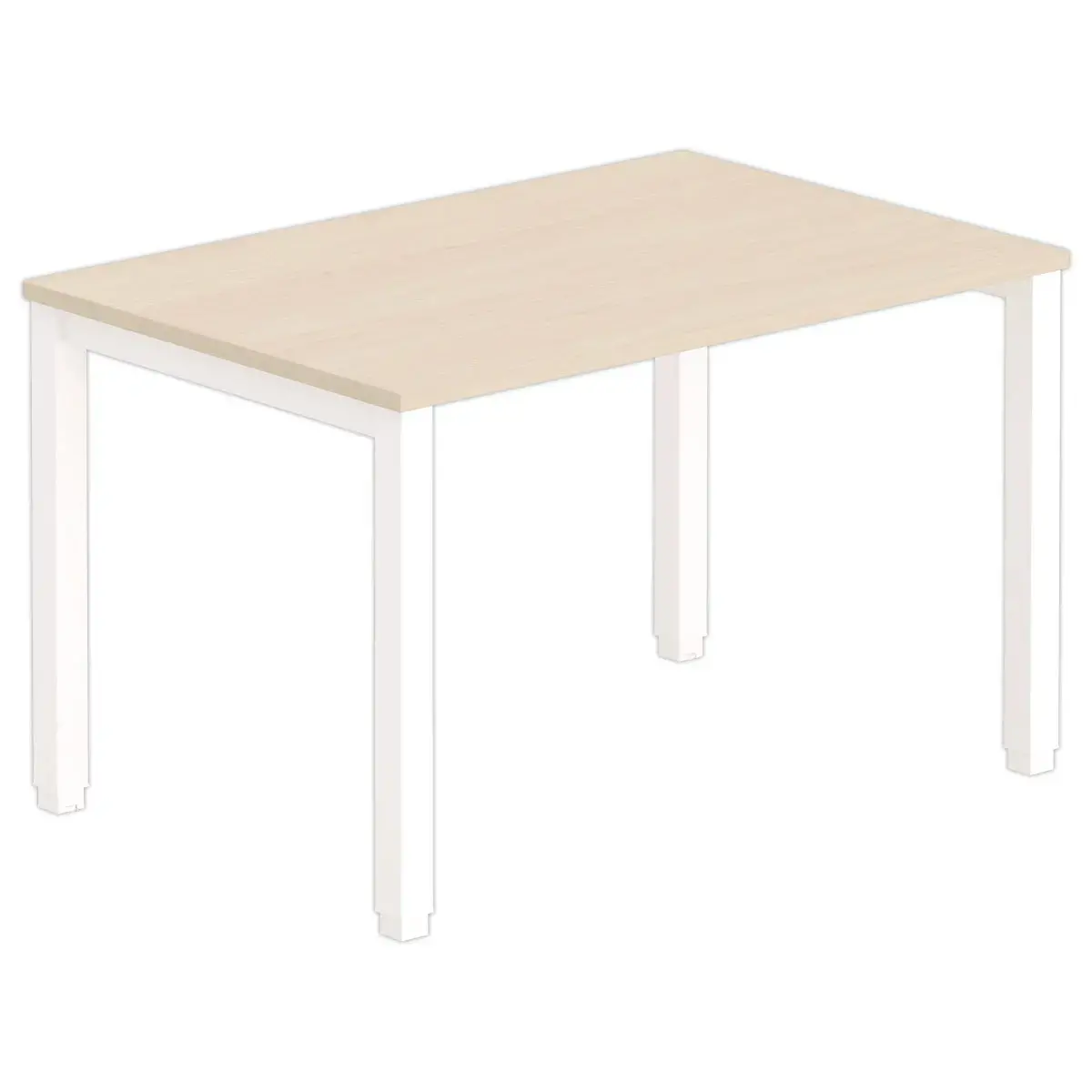 Bureau BRUXELLES 120 x 80 acacia- pieds blancs