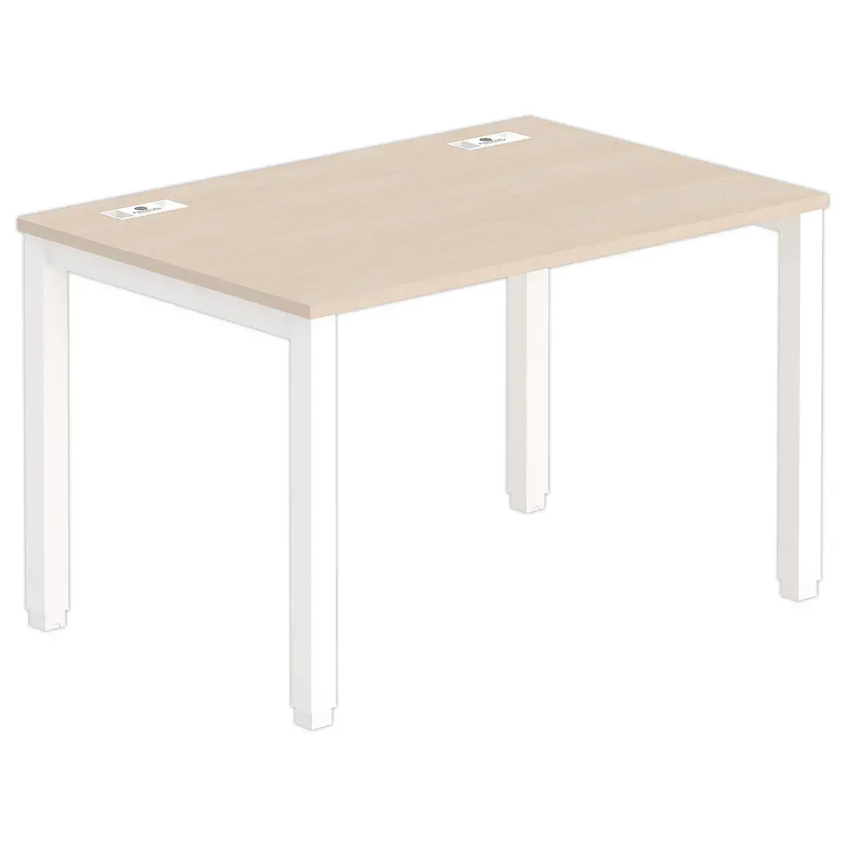 Bureau BRUXELLES 120 x 80 acacia- pieds blancs