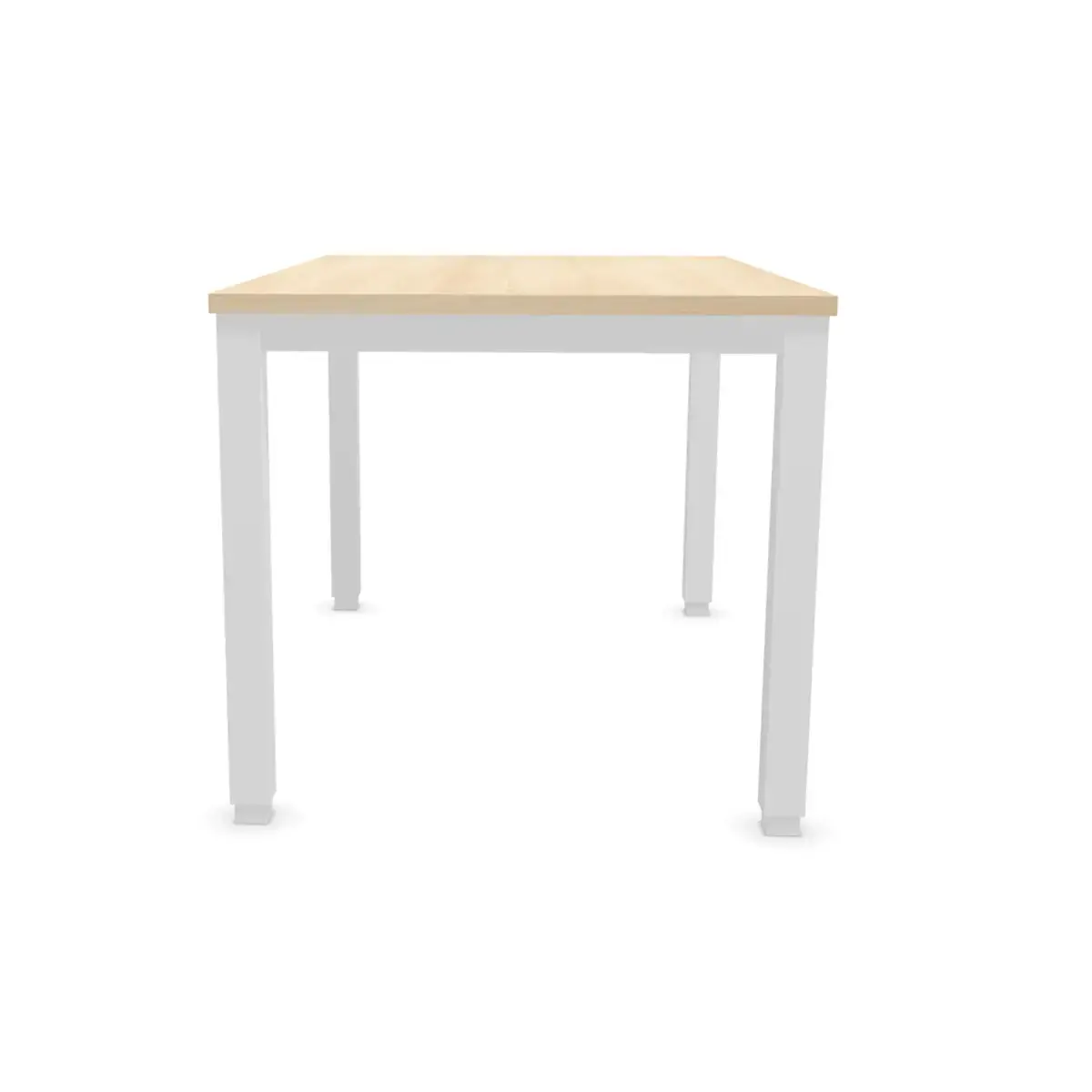 Bureau BRUXELLES 120 x 80 acacia- pieds blancs