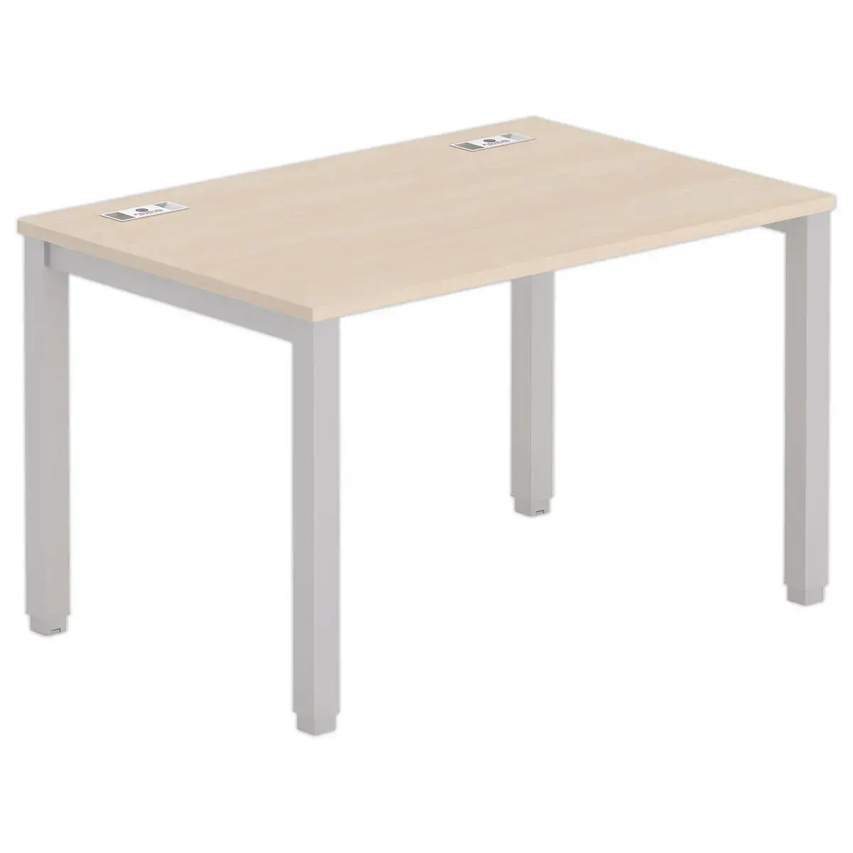 Bureau BRUXELLES 120 x 80 acacia - pieds aluminium