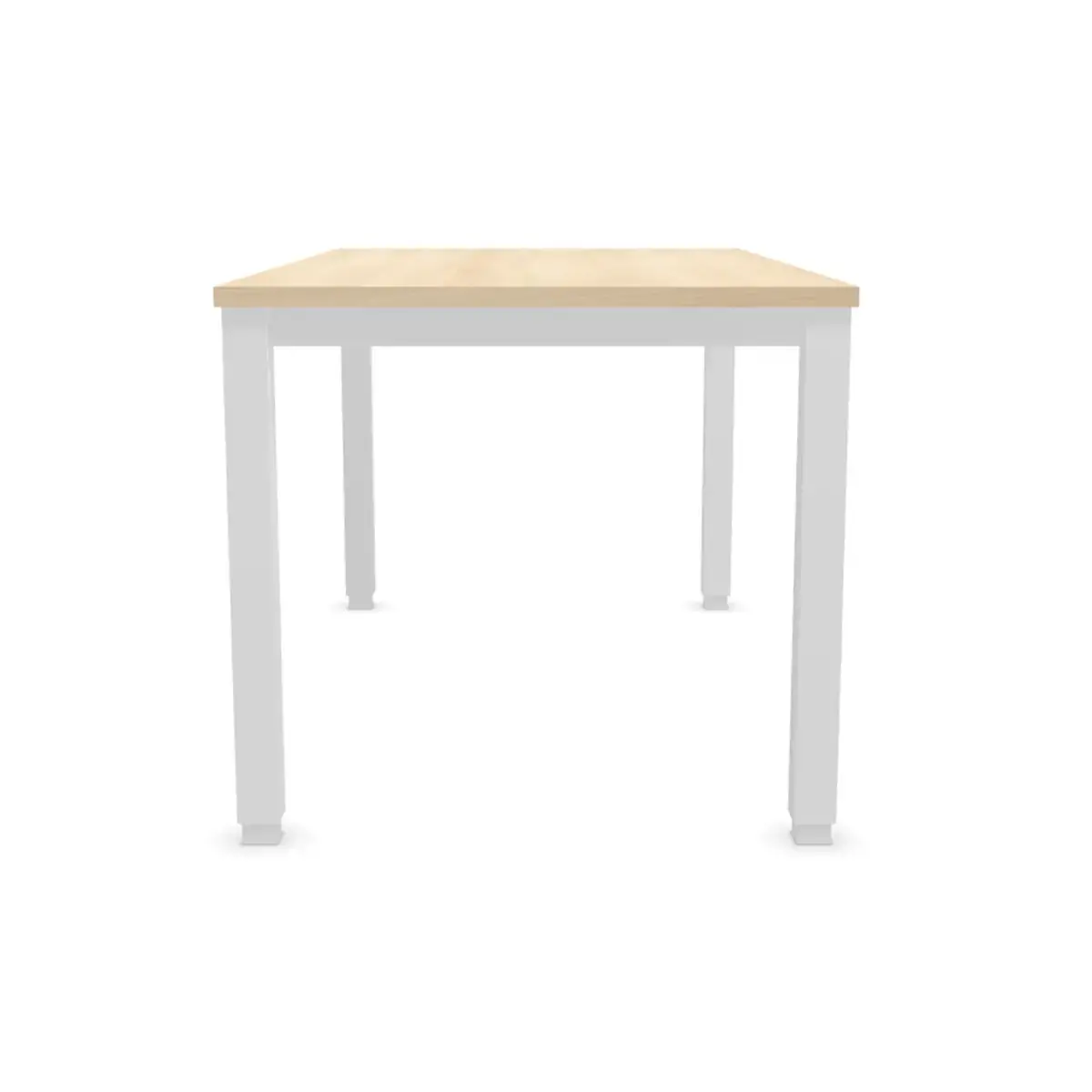 Bureau BRUXELLES 140 x 80 acacia - pieds blancs
