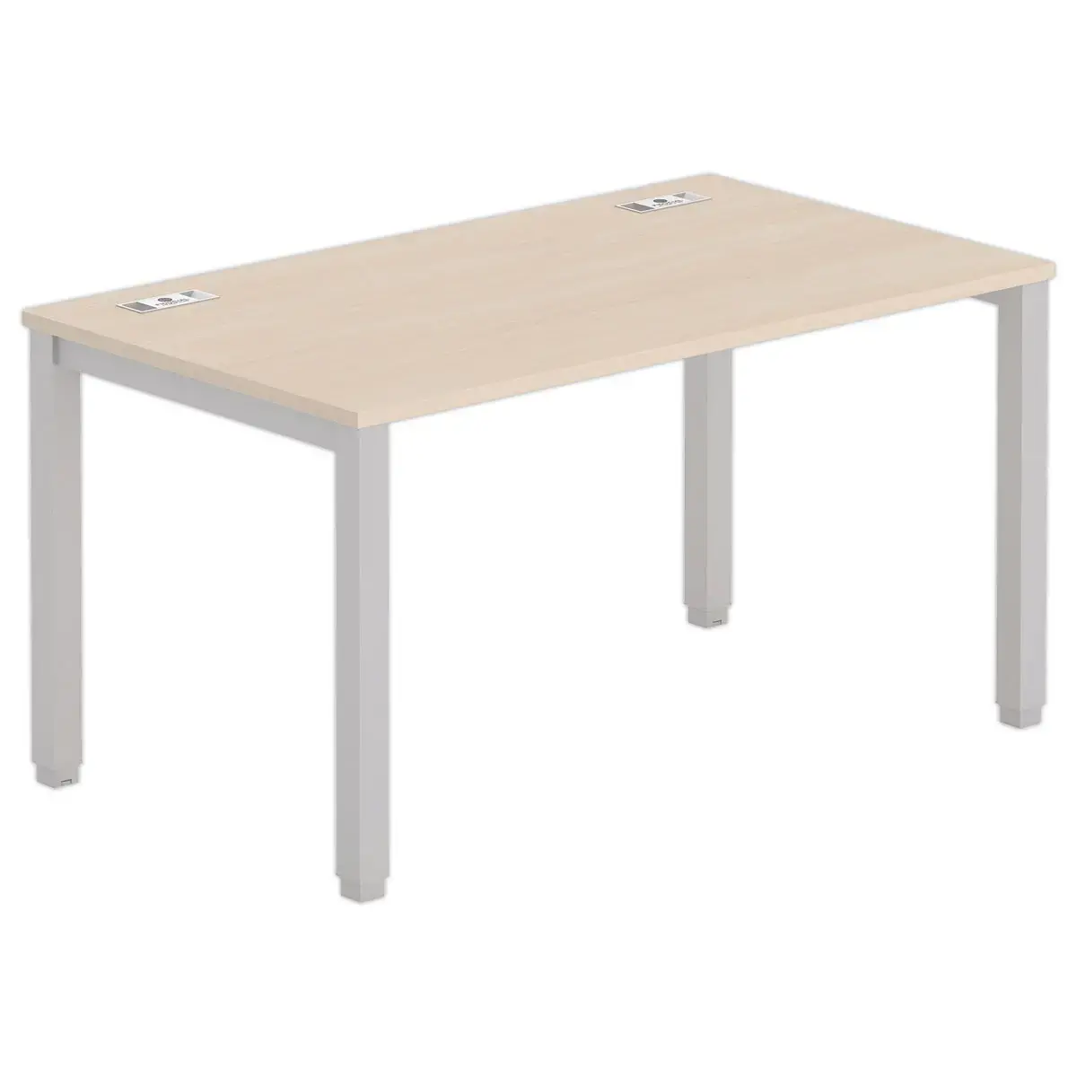 Bureau BRUXELLES 140 x 80 acacia - pieds aluminium 