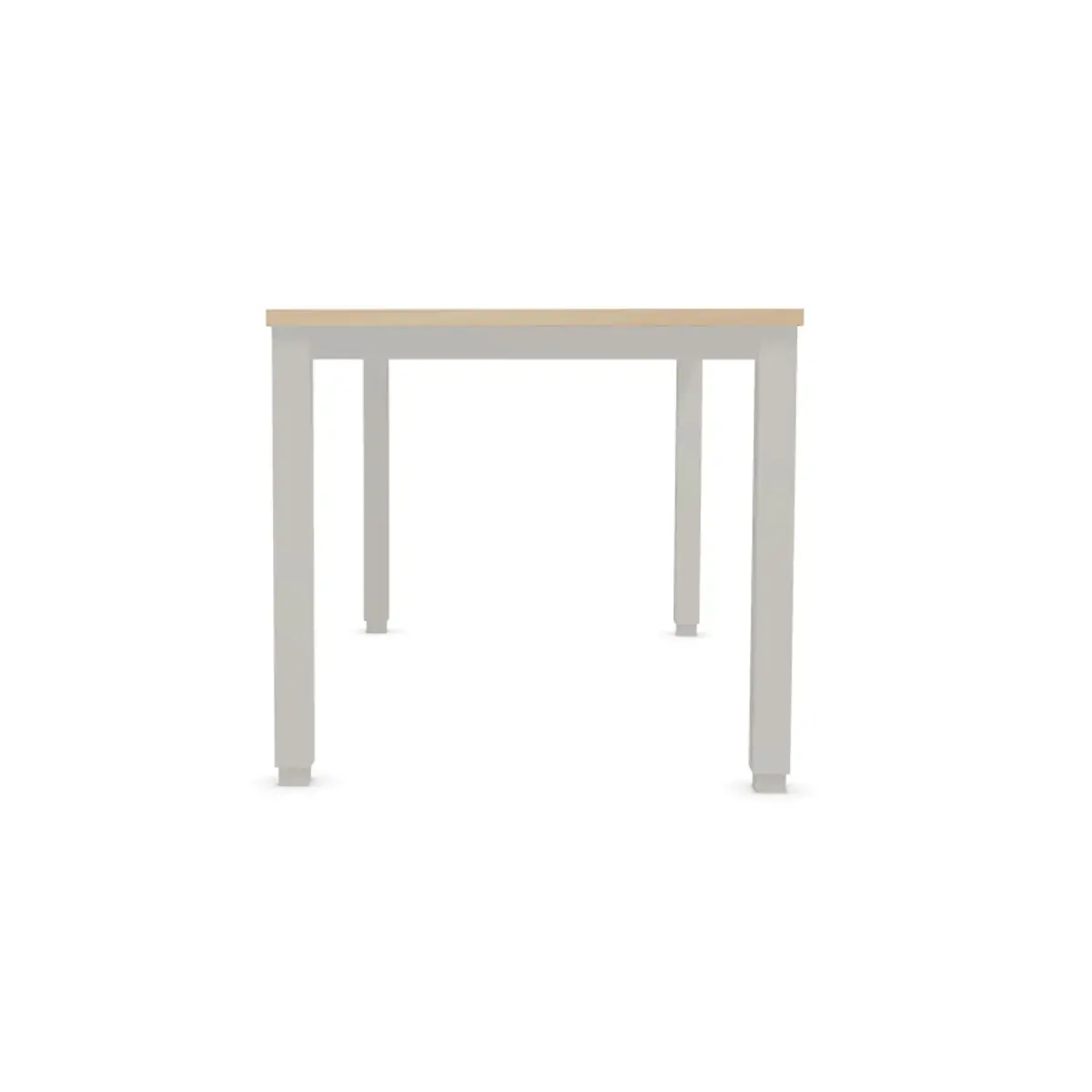 Bureau Bruxelles – 160 x 80 cm – Plateau acacia et pieds aluminium - FIDUCIAL