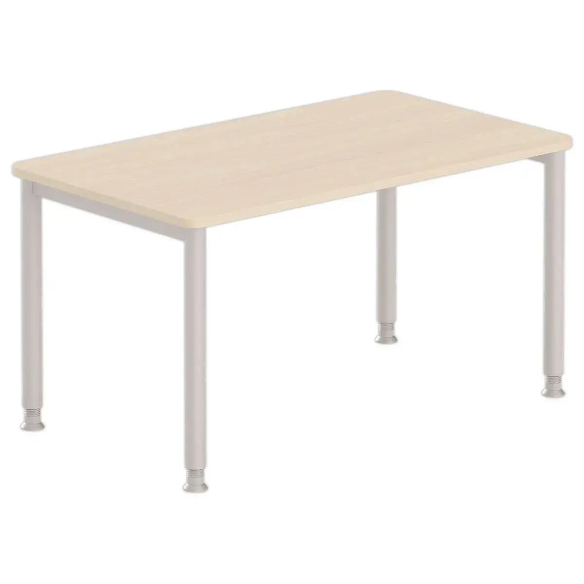 Table140 x 80 acacia clair - pieds aluminium 