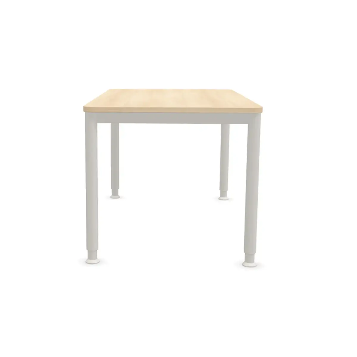 Table140 x 80 acacia clair - pieds aluminium 