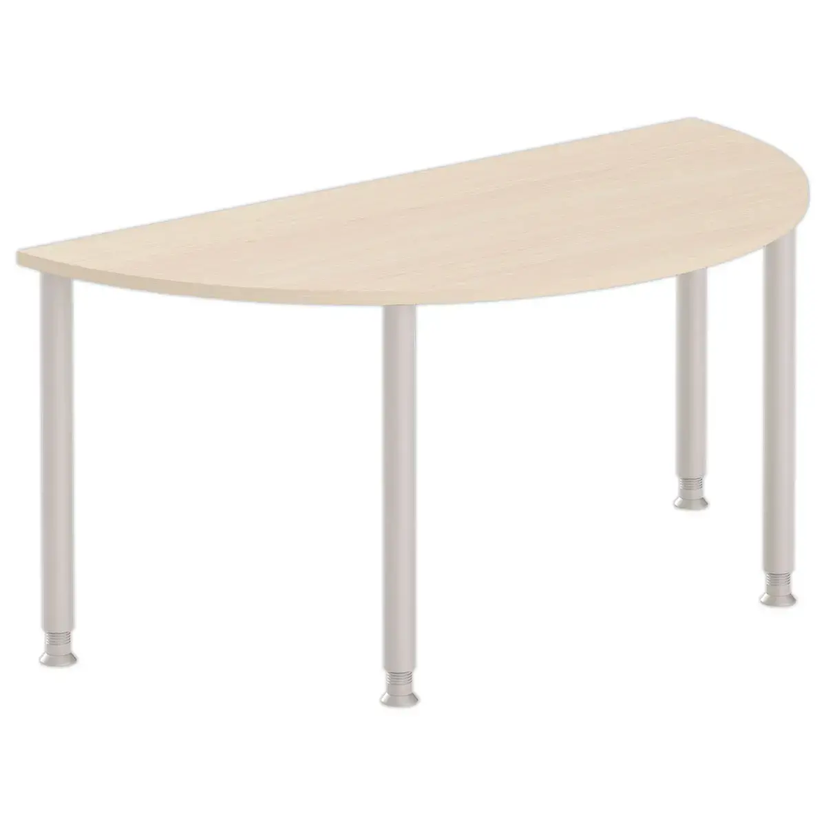 Compl&eacute;ment demi rond 160 acacia clair/alu 