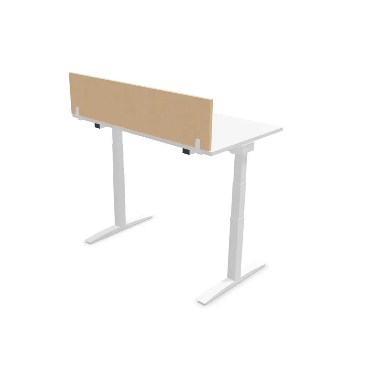Cloisonette pour bureau L.140 hêtre/blanc