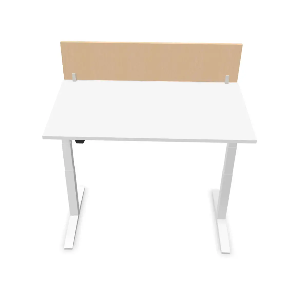 Cloisonnette pour bureau L. 140 h&ecirc;tre/alu 