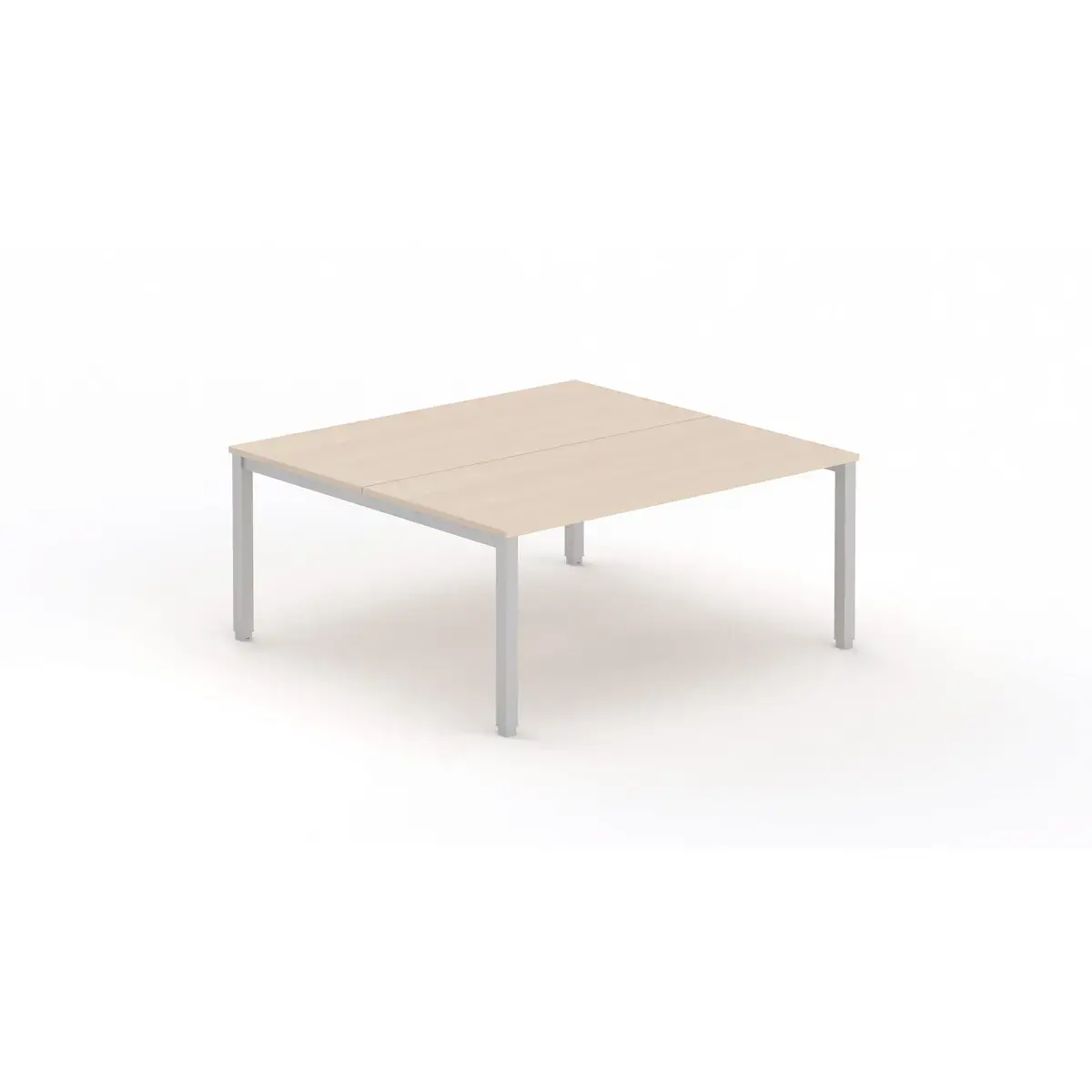 Bureau vis à vis 4 pieds 140 X 160 X 74 acacia/alu