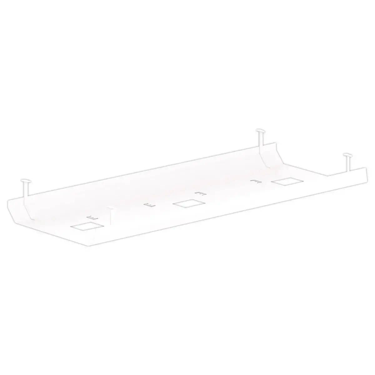 Goulotte double L 140 blanc 