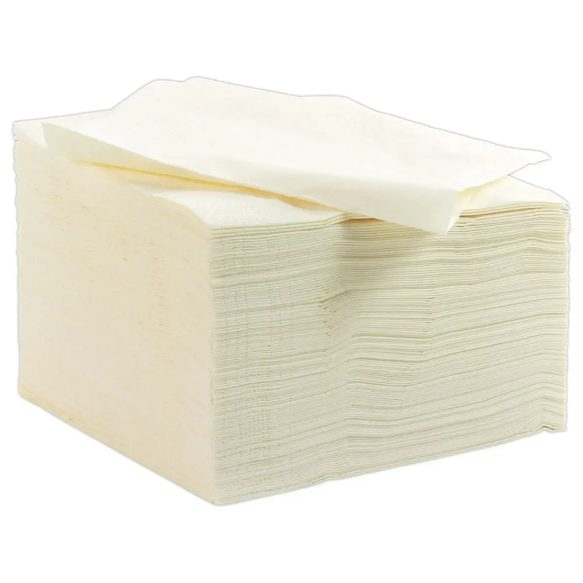 125 Serviettes double &eacute;paisseur - 33x33cm - Blanc cass&eacute; - DUNI 