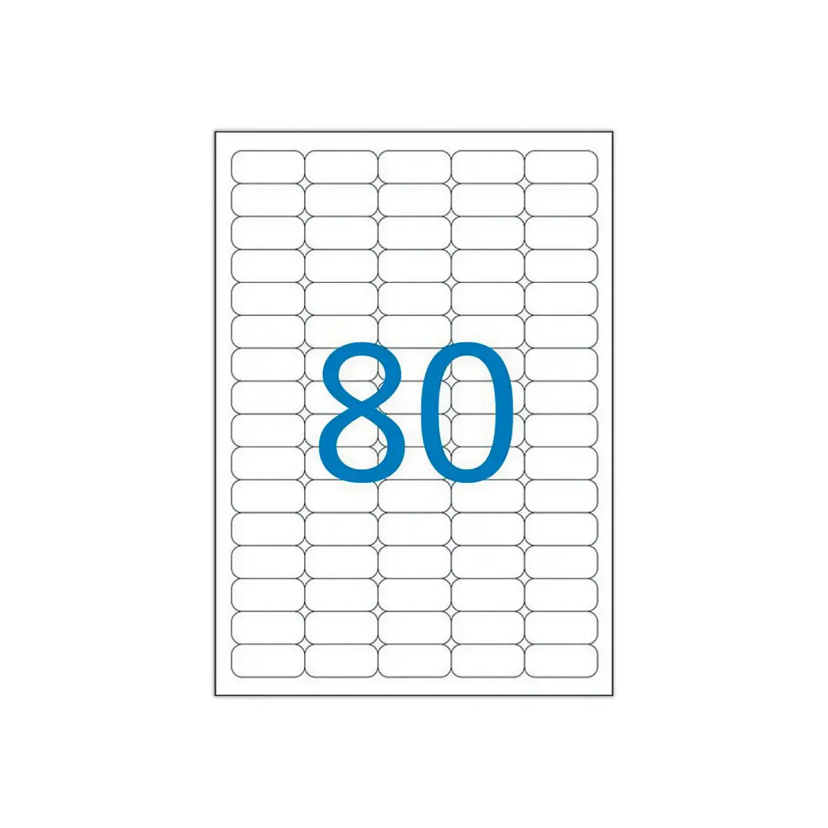 25 Planches d'étiquettes enlevables laser35,6x16,9 mm 2000 étiq/boîte