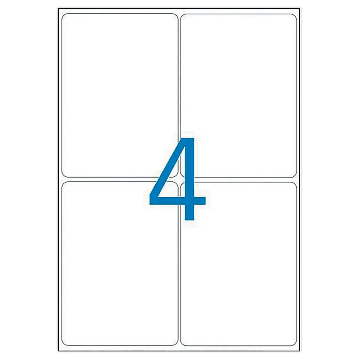 25 Planches d'étiquettes enlevables laser99,1x139 mm 100 étiq/boîte