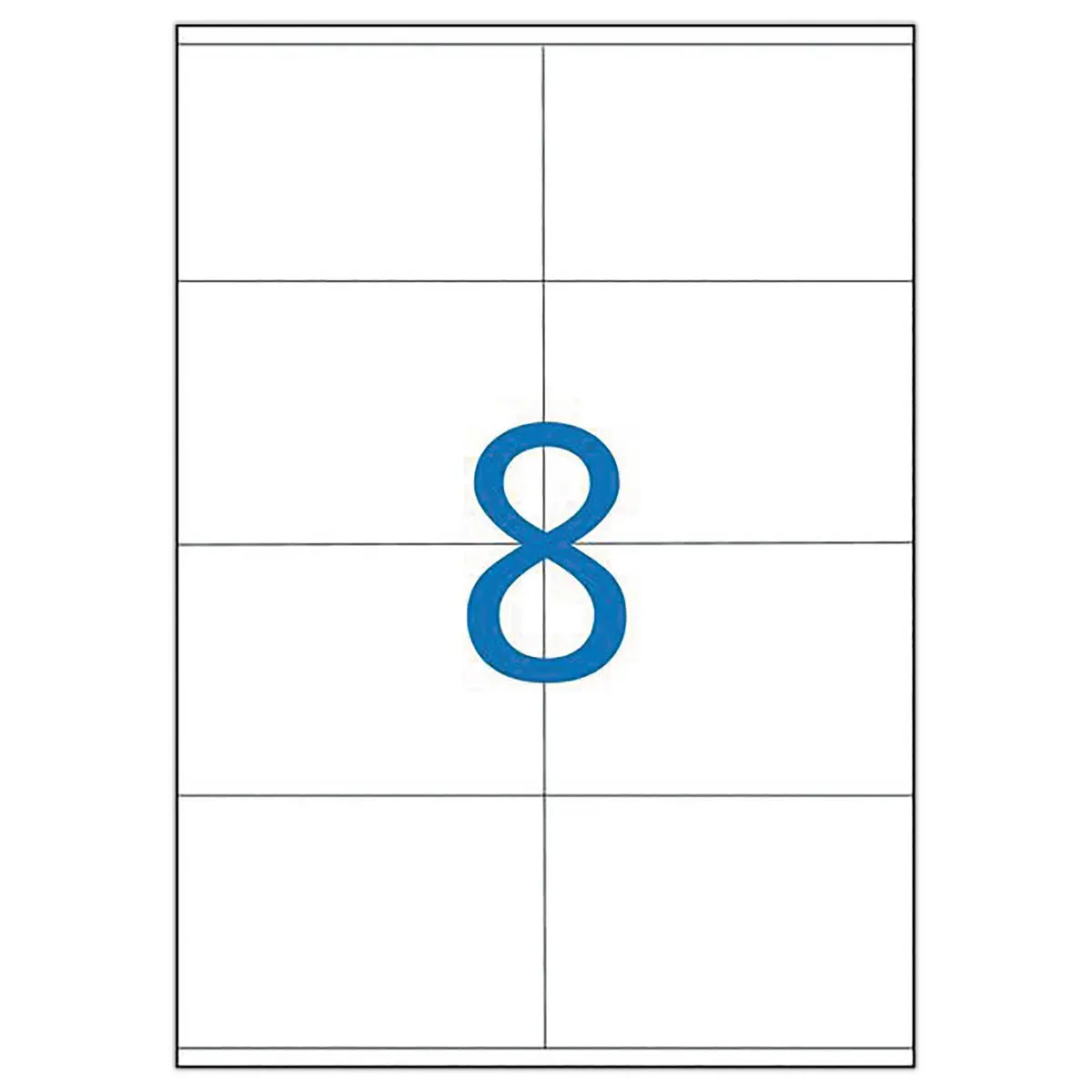 100 Planches d'étiquettes multiusages 105x70 mm soit 800 étiq/boîte
