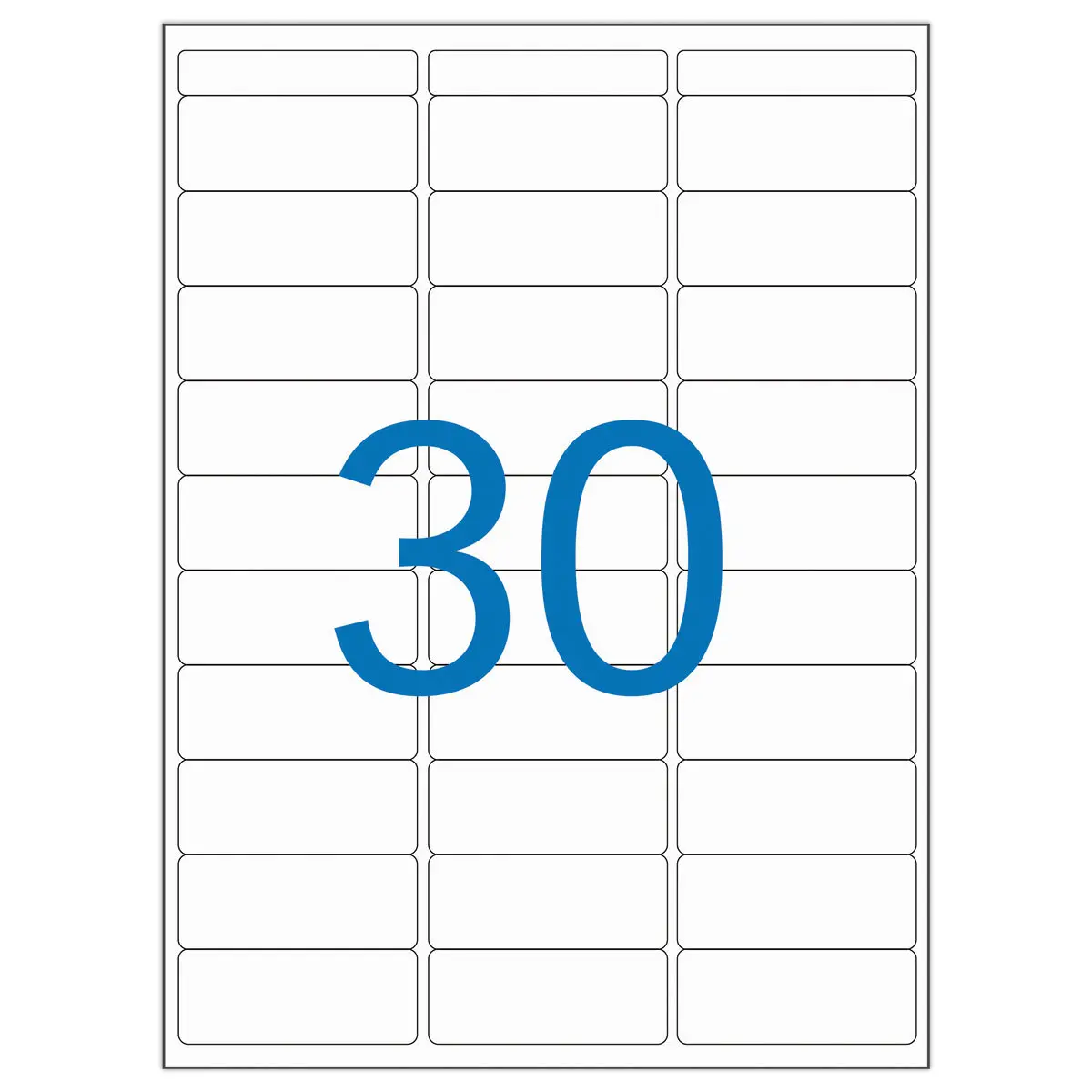 16 Planches d'étiquettes multi-usages 19x38 mm, blanc - 480 étiq.