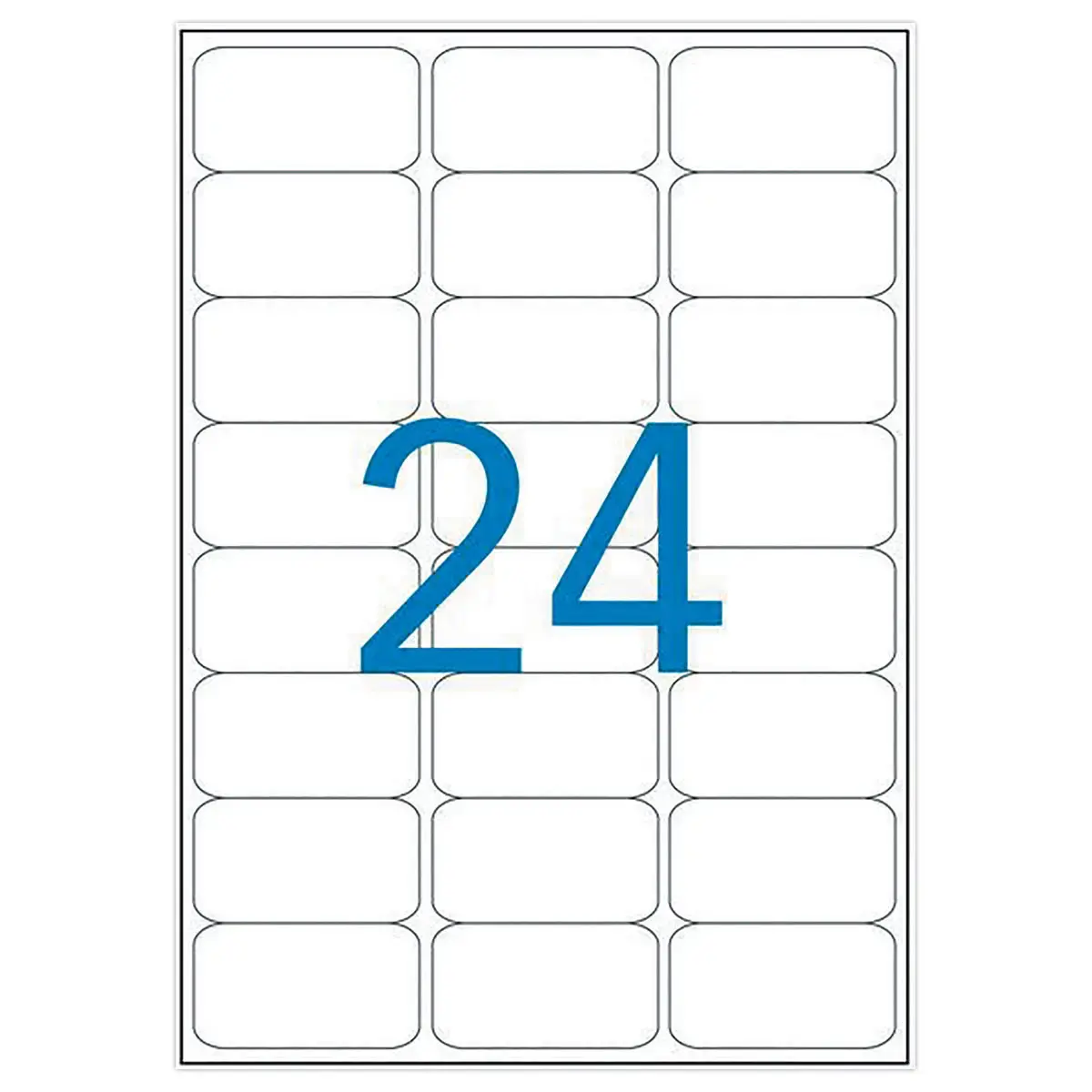 100 Planches d'étiquettes laser 63,5 x33,9mm soit 2400 étiq/boîte - APLI