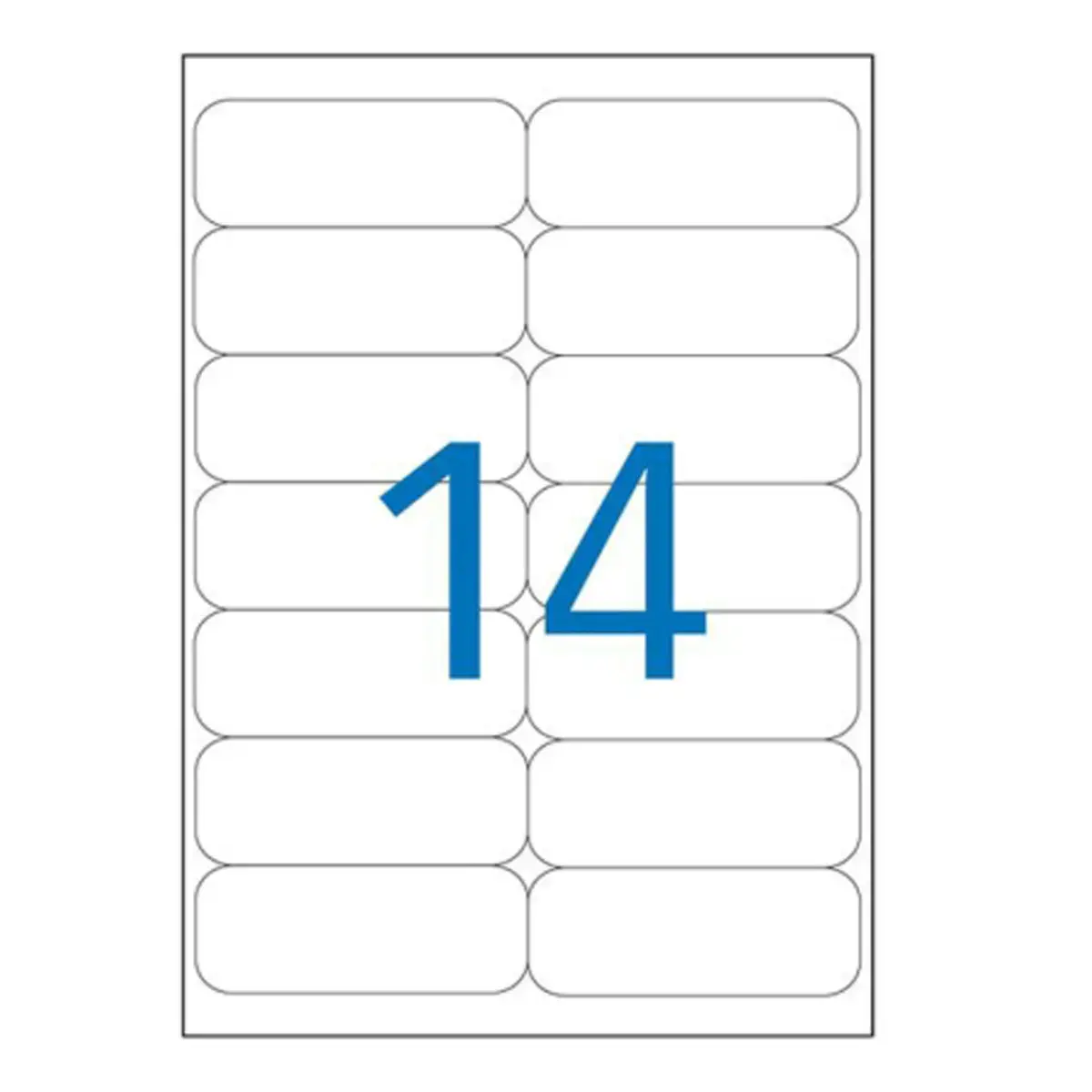100 Planches d'&eacute;tiquettes laser L99,1xH38,1 mm soit 1400 &eacute;tiq/bo&icirc;te 