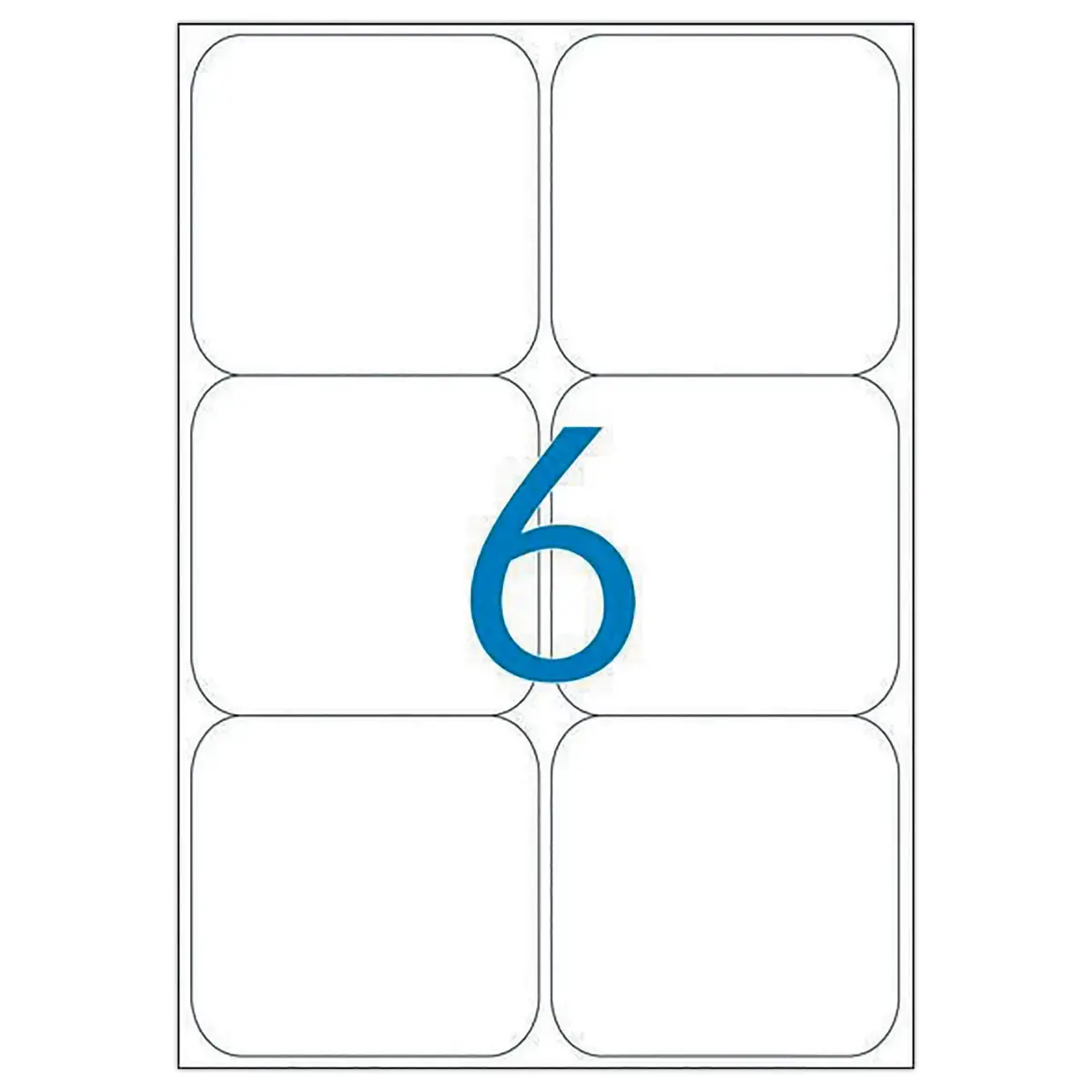100 Planches d'&eacute;tiquettes laser L99,1xH93,1 mm soit 600 &eacute;tiq/bo&icirc;te 
