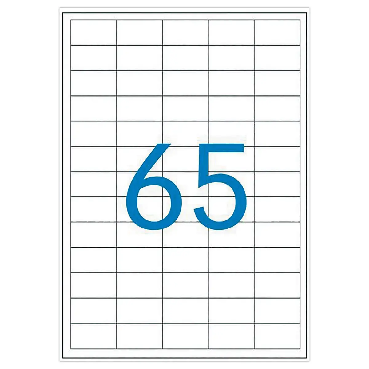 100 Planches d'&eacute;tiquettes laser 100%recycl&eacute;es 38,1 x21,2 mm  6500 &eacute;tiq 