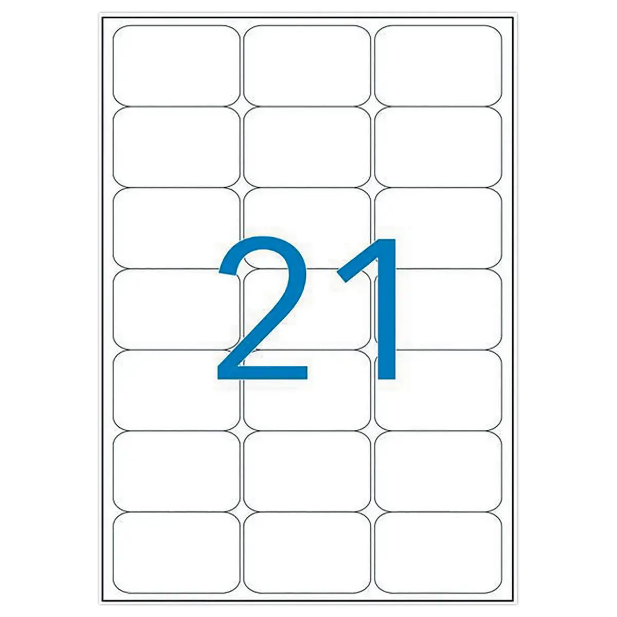 20 Planches d'étiquettes inaltérables laser 63,5x38,1mm 420 étiq. blanc