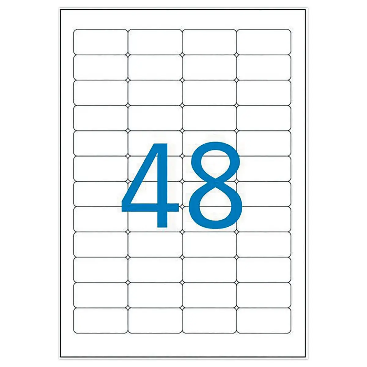 20 Planches d'étiquettes inaltérables laser 45,7x21,2mm 960 étiq. blanc