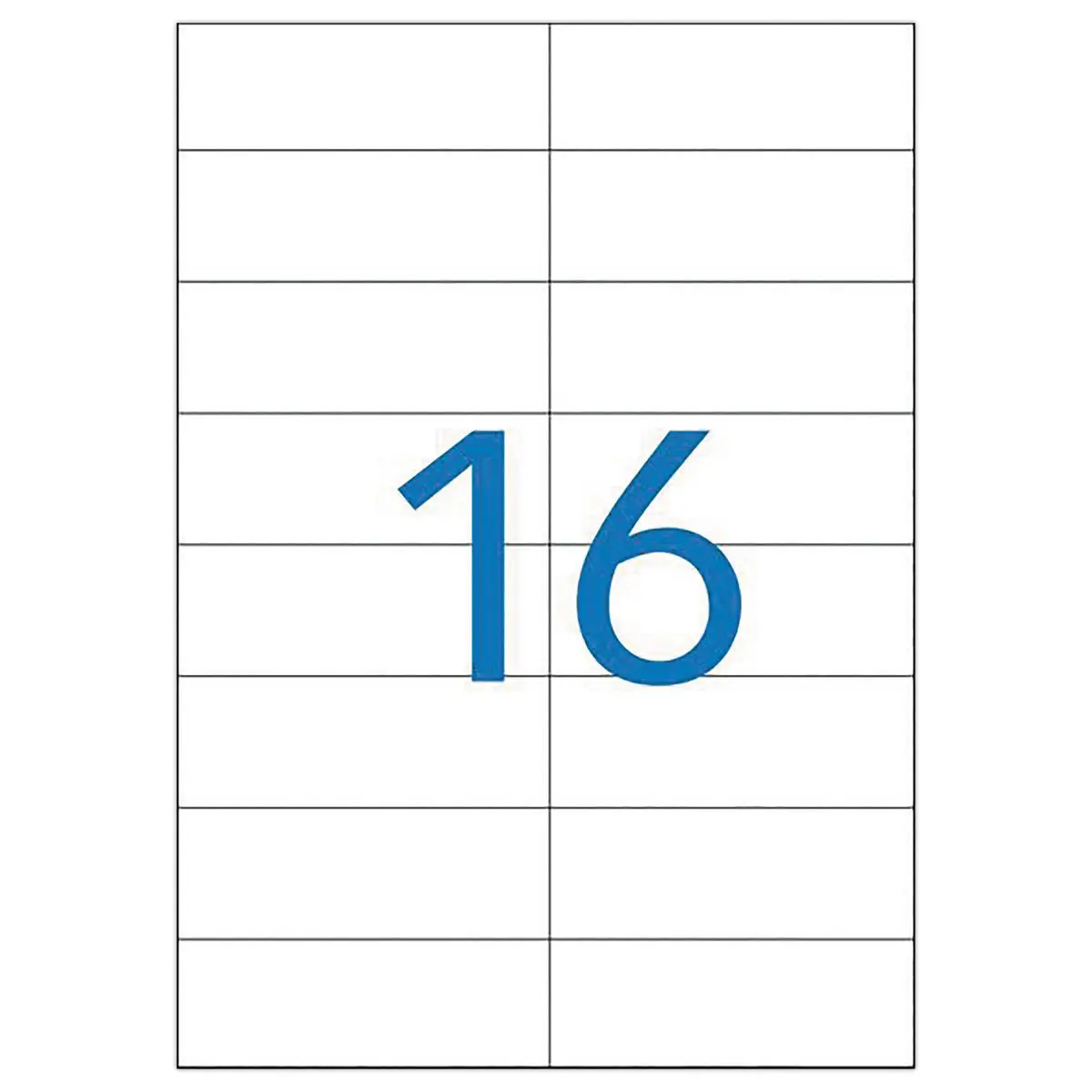 100 Planches d'étiquettes copieurs 105x37 mmsoit 1600 étiq/boîte