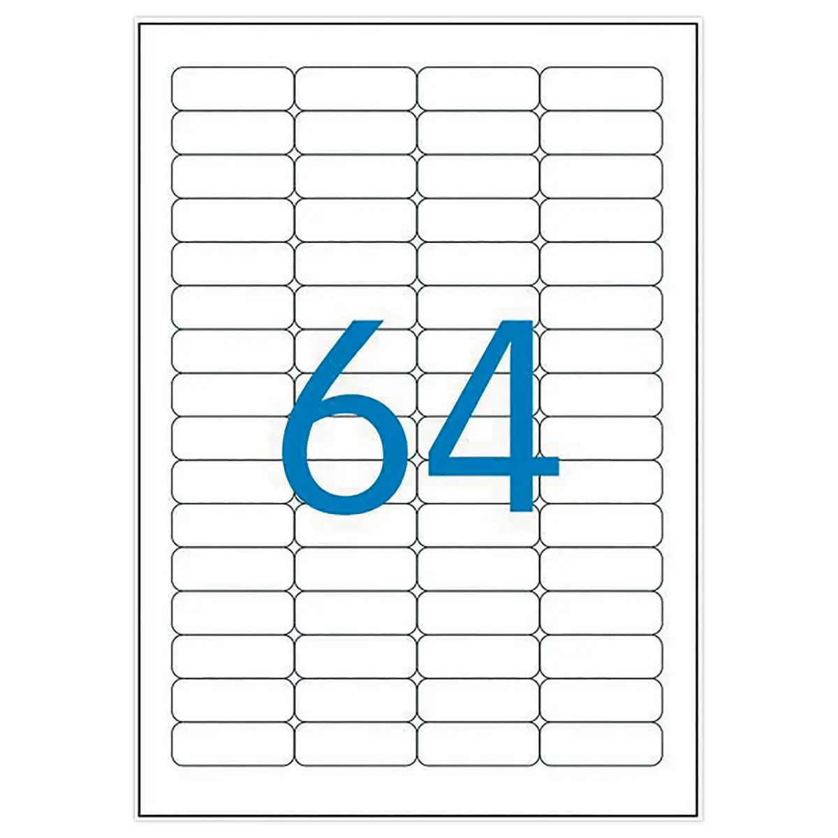 100 Planches de mini &eacute;tiquettes 45,7x 16,9mm soit 6400 &eacute;tiq/bo&icirc;te 