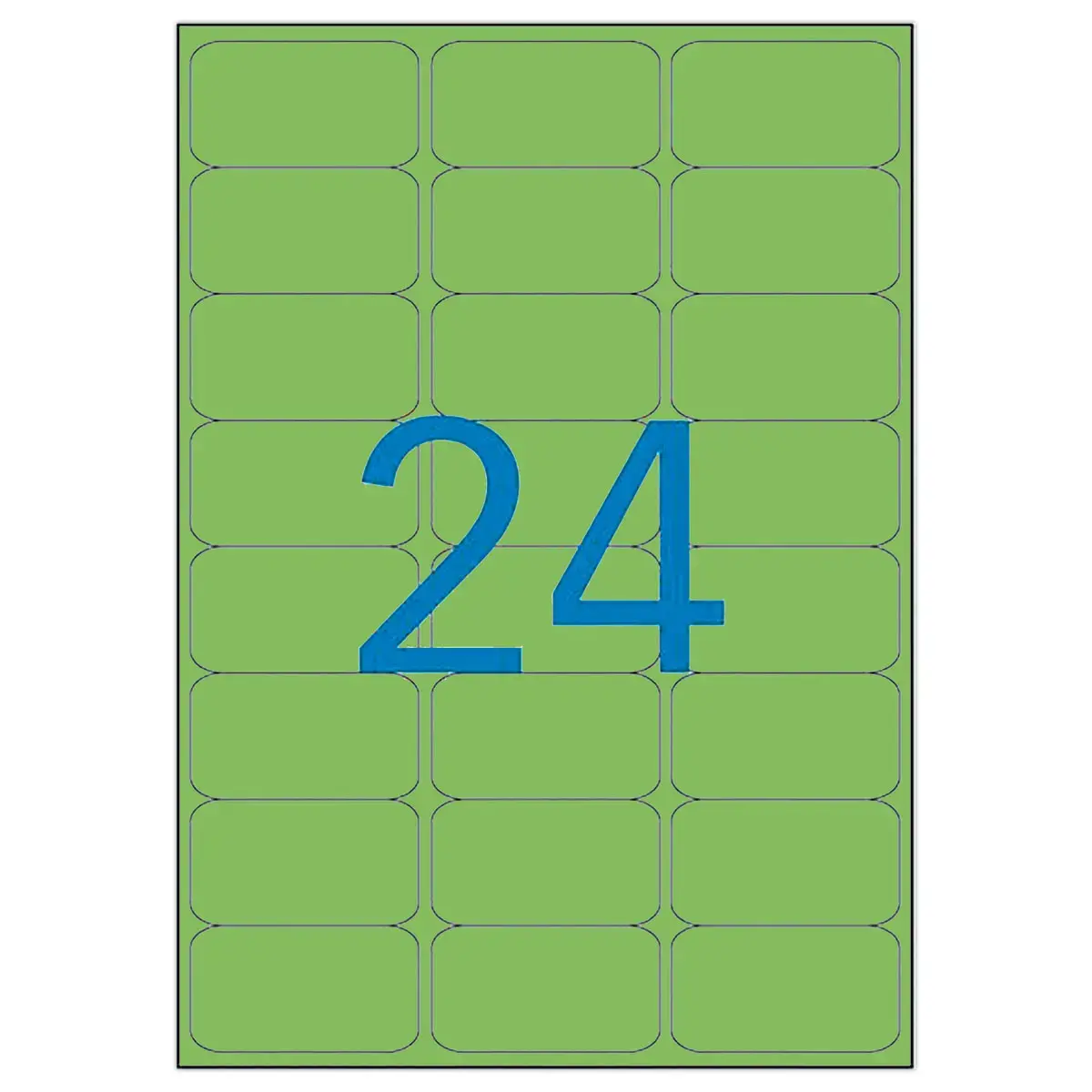 20 Planches d'étiquettes L63,5xH33,9 mm 480 étiq/ boîte,vert