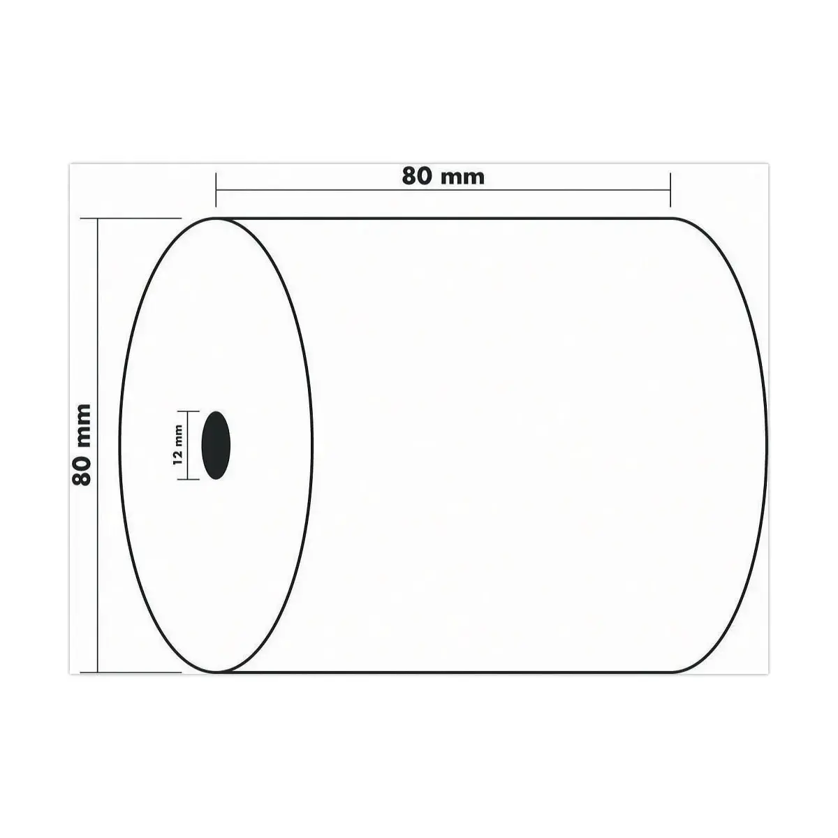10 Bobines de papier thermique largeur 8 cm - EXACOMPTA 