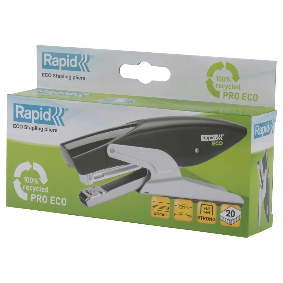 Pince agrafeuse recyclée - 24/6-26/6 - Noir - RAPID Eco
