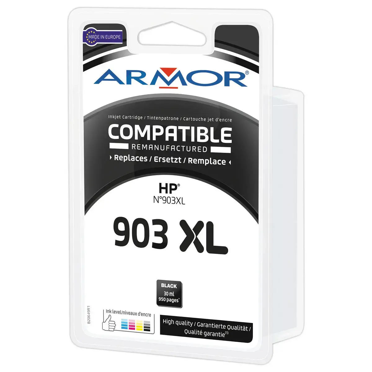 Cartouche éq. HP 903XL - Haute capacité - Noir - OWA