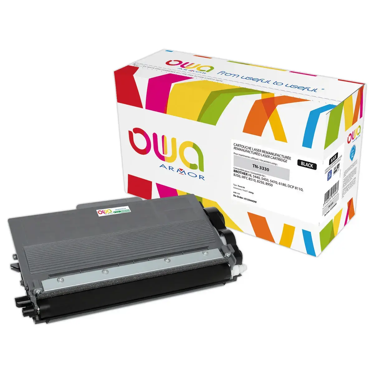 Toner &eacute;q. BROTHER TN-3330 - Noir - OWA 