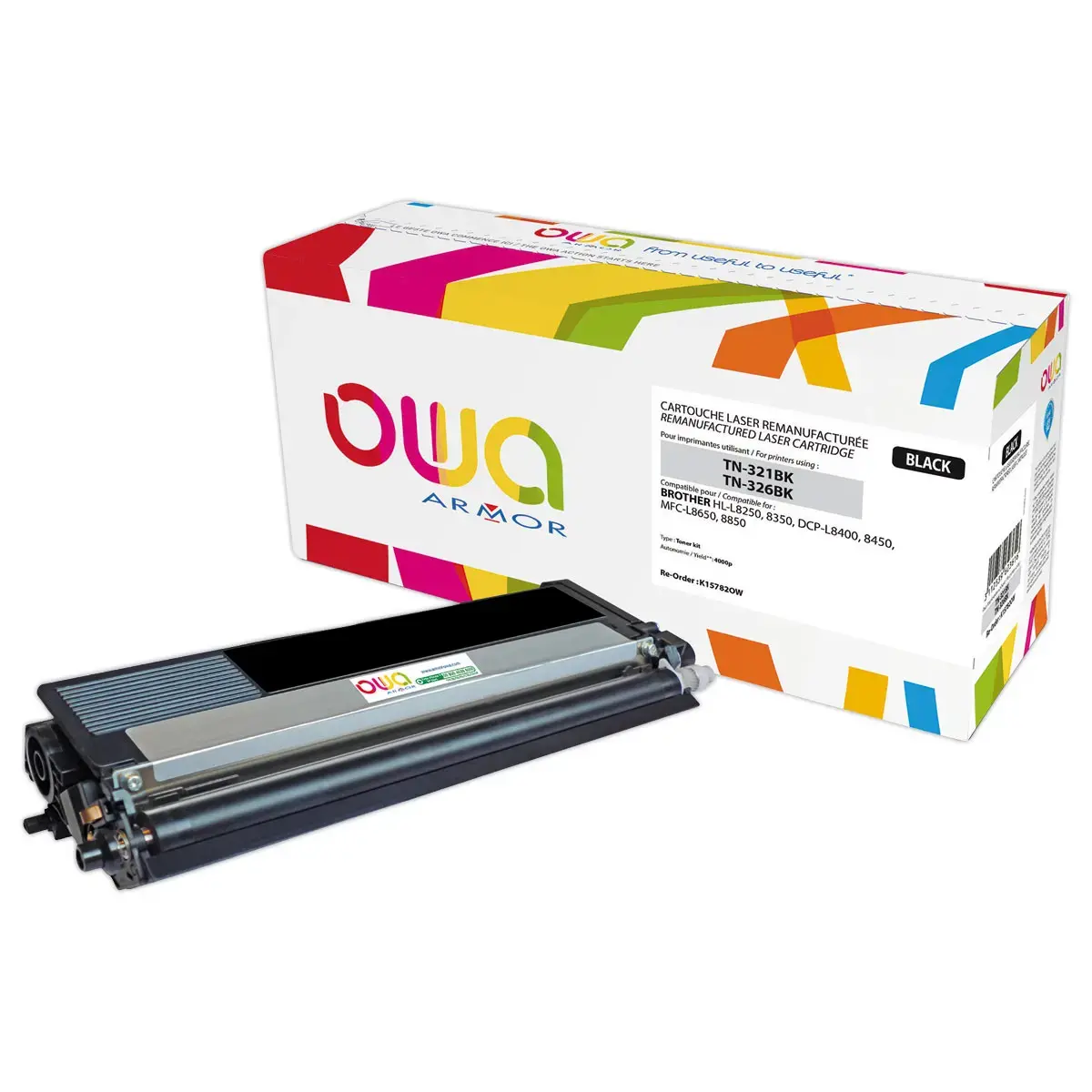 Toner éq. BROTHER TN-326BK - Noir - OWA